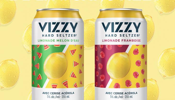 L'eau pétillante alcoolisée Vizzy à la limonade est lancée